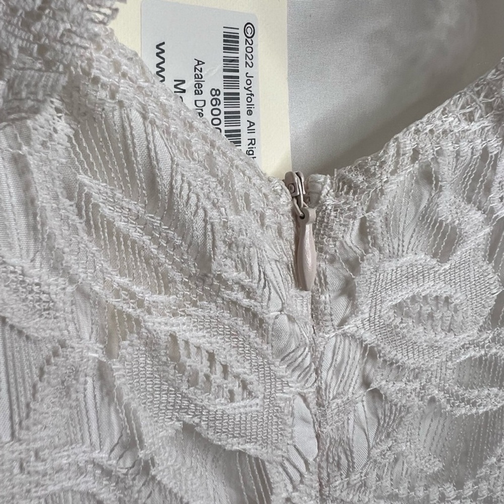 Joyfolie Azalea Lace Tiered Full Length Dress in Cream NWT - Picture 15 of 16